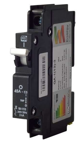 CBI Miniature Circuit Breaker 1 Pole 45A 3kA 240V QA-1(13)-45A QA18345