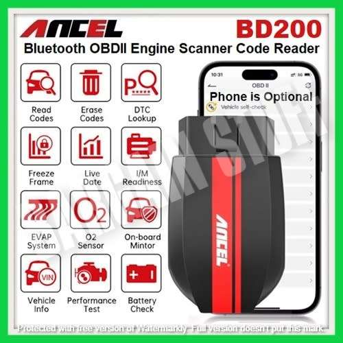 Ancel BD200 OBD2 Engine Scanner Code Reader Bluetooth Dongle