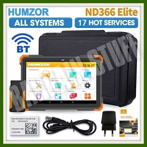 Humzor NexzDAS ND366 Elite All System Car Diagnostic Tool with Special Functions
