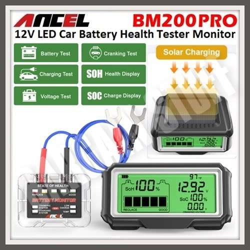 Ancel BM200 PRO Car Battery Health Tester Monitor Charging Analyzer Tool