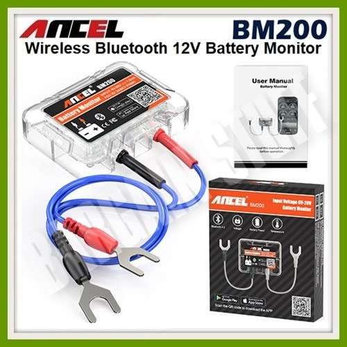 Ancel BM200 Wireless Bluetooth 12v Car Battery Health Tester Monitor Tool