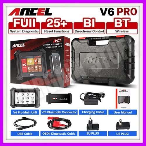 Ancel V6 Pro OBD2 Professional Full System Car Diagnostic Tool With 25+ Reset Functions