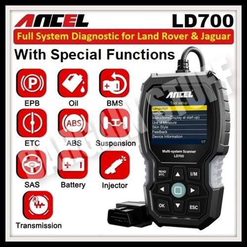 Ancel LD700 OBD2 All Systems Diagnostic Tool with Special Functions for Land Rover & Jaguar