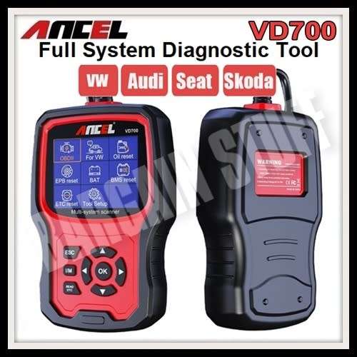 Ancel VD700 Full Systems Diagnostic Scanner with Special Functions For VW / AUDI / SKODA / SEAT