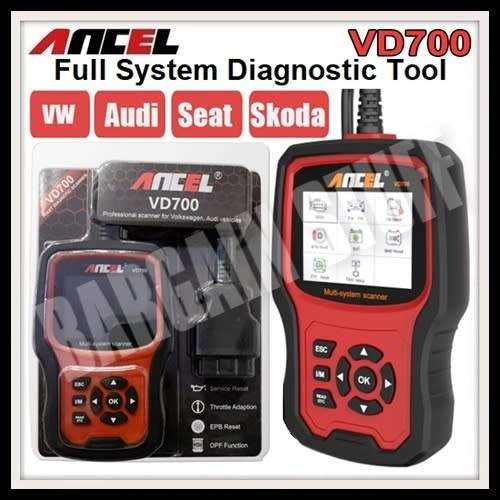 Ancel VD700 Full Systems Diagnostic Scanner with Special Functions For VW / AUDI / SKODA / SEAT