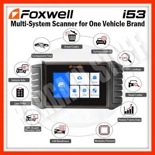 Foxwell i53 Multi-System Tablet Scanner with One Free Vehicle Brand