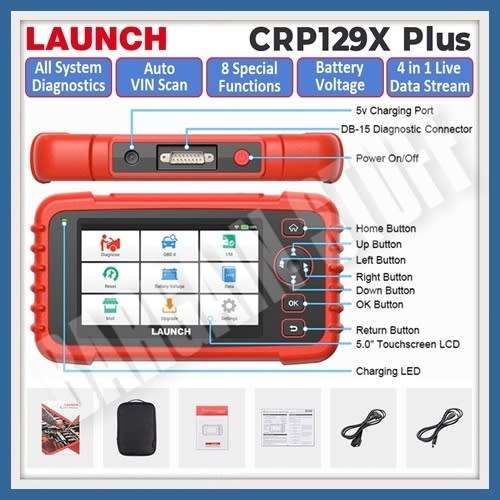 Launch CRP129X Plus All System OBD2 Scanner with 8 Reset Functions