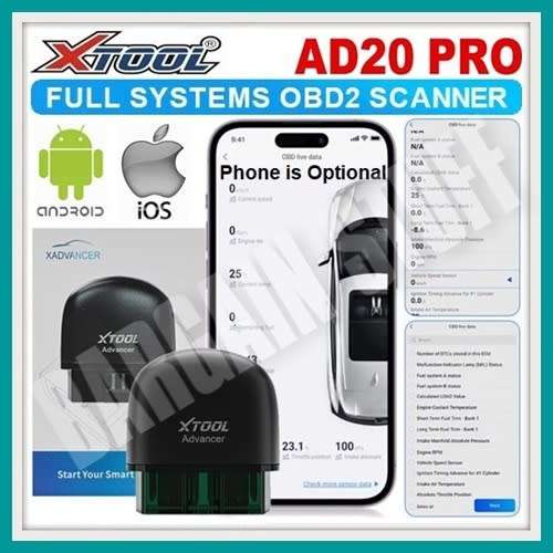 XTool Advancer AD20 Pro All System OBD2 Diagnostic Scanner Work with IOS & Android.