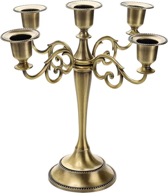 Candelabra Vintage Design Moroccan Style Metal 5-head Candle Holder