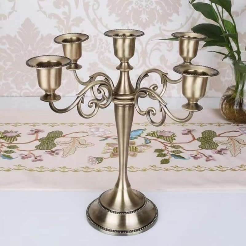 Candelabra Vintage Design Moroccan Style Metal 5-head Candle Holder