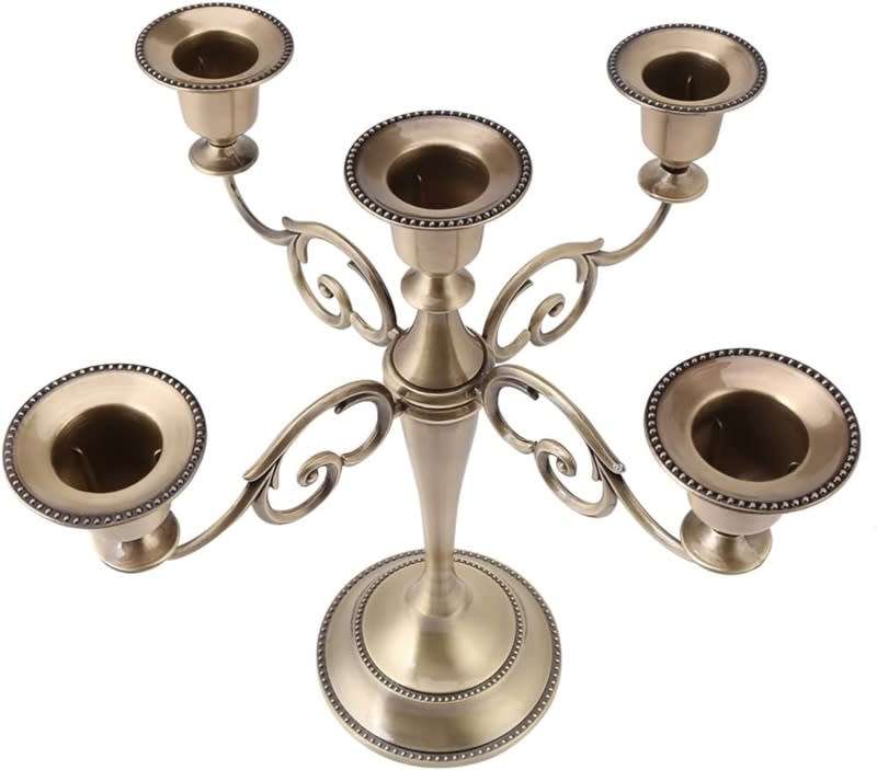 Candelabra Vintage Design Moroccan Style Metal 5-head Candle Holder