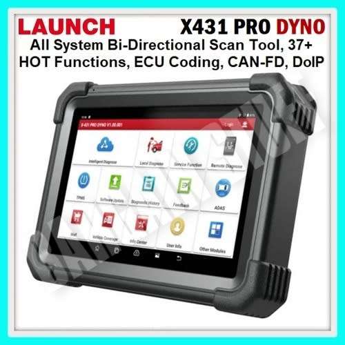 Launch X431 Pro Dyno 8` Bi-Directional Diagnostic Scanner with 37+ Special Functions & ECU Coding