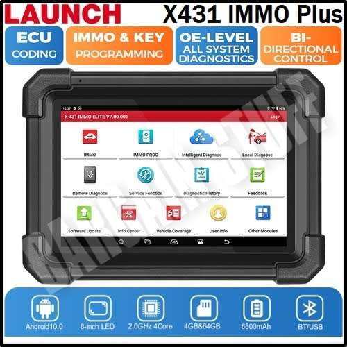 Launch X431 IMMO Plus Key Programming, Full System Diagnostic Tool 3 in 1 Functions