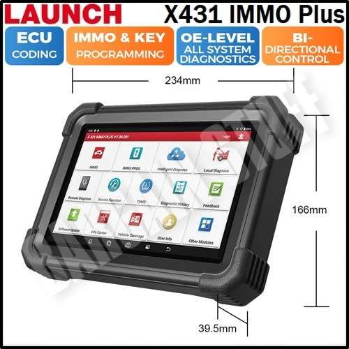 Launch X431 IMMO Plus Key Programming, Full System Diagnostic Tool 3 in 1 Functions