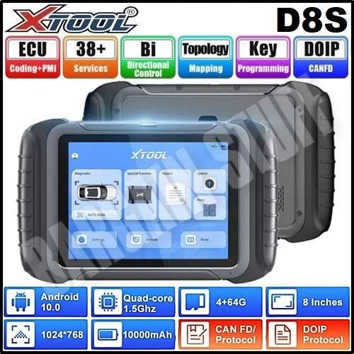 XTool D8S All in One Diagnostic Tool with 38+ Special Functions, Bi-Directional Control