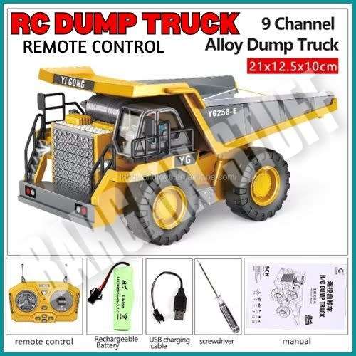 Remote Control Alloy Dump Truck 9 Channel 2.4GHz