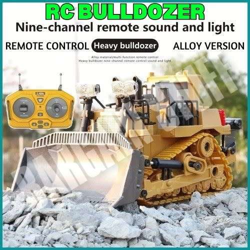 Remote Control Alloy Bulldozer 9 Channel 2.4GHz with Real Functions