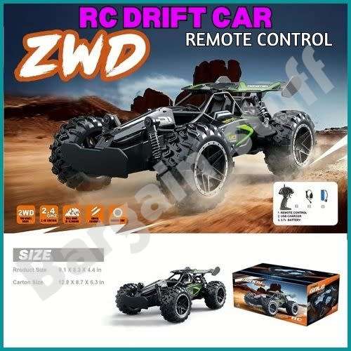 Remote Control Off Road Car 2.4G 15km/h High Speed Black and Green