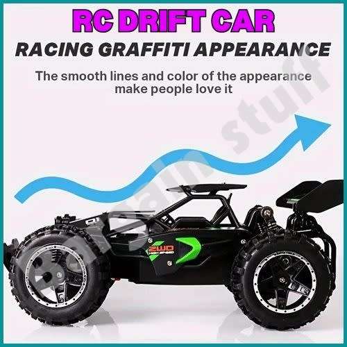 Remote Control Off Road Car 2.4G 15km/h High Speed Black and Green