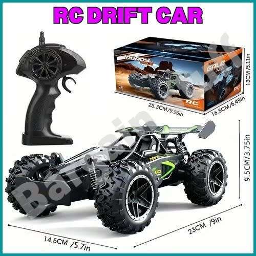 Remote Control Off Road Car 2.4G 15km/h High Speed Black and Green