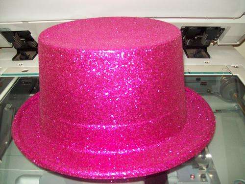 purple glitter hat