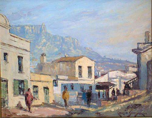 CARLO SDOYA (1914-1996) "Cape street scene" Original signed oil painting