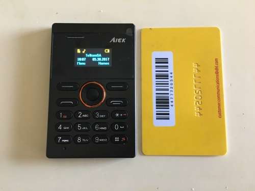 Ultra small credit card size cellphone