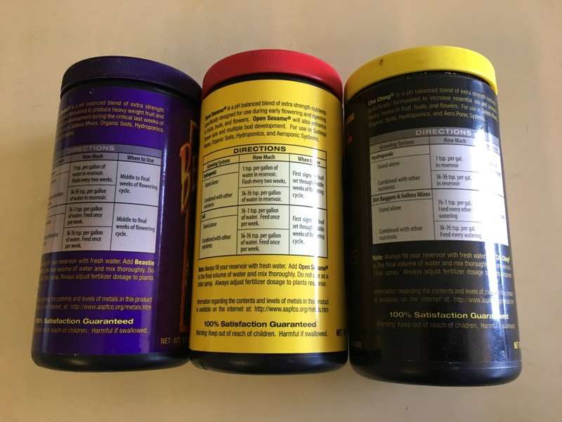 Foxfarm hydroponic/soil nutrients