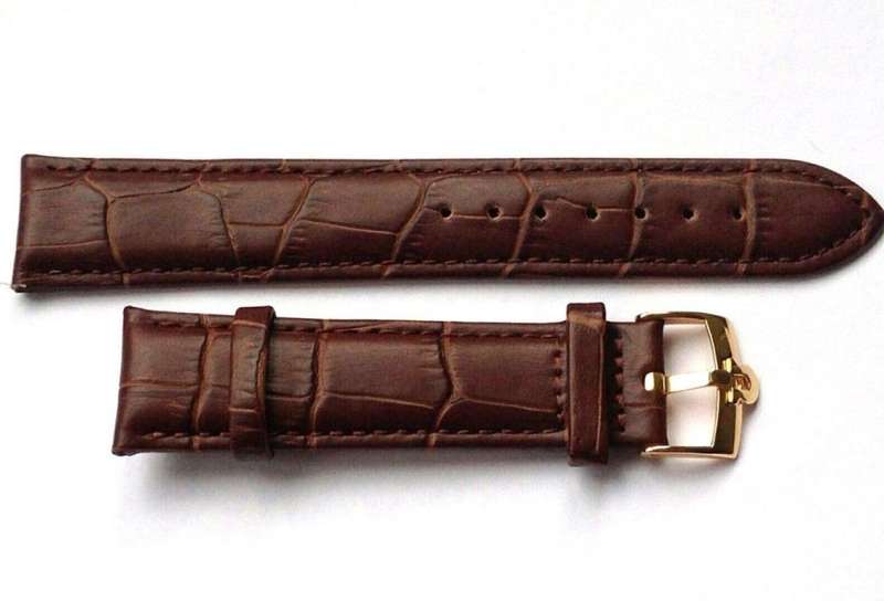 Omega 20mm leather gents watch strap - extra buckle included