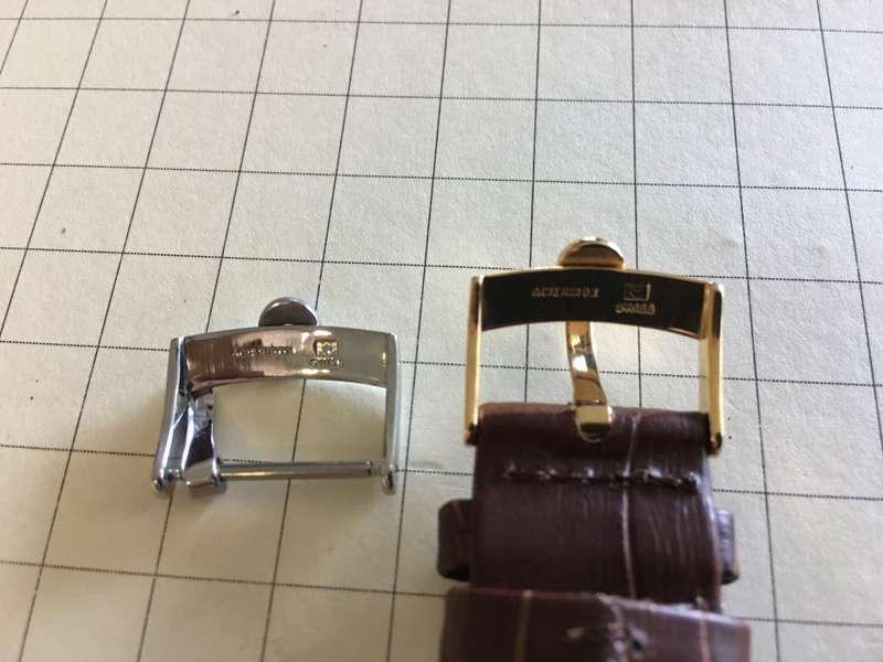 Omega 20mm leather gents watch strap - extra buckle included