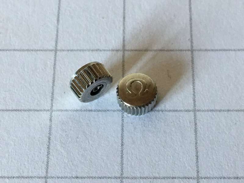 Omega watch crown - stainless steel - 6.0mm