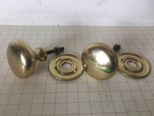 Vintage brass cupboard door knobs - vintage n.o.s. - 38mm