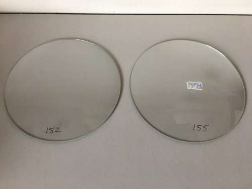 155 and 152mm convex clock glass