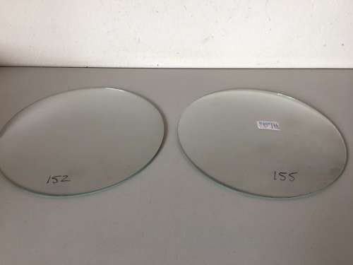 155 and 152mm convex clock glass