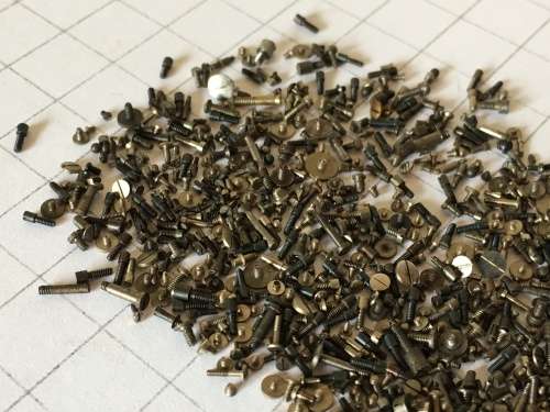 10 grams assorted watch/pocket watch screws