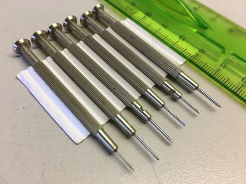 6 small Swiss made screwdrivers