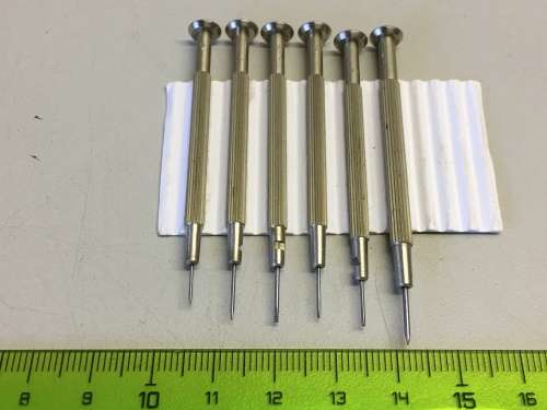6 small Swiss made screwdrivers