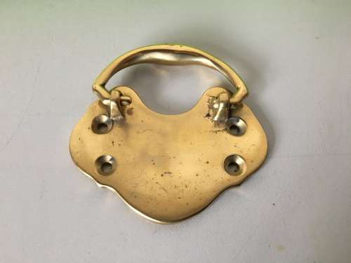 75mm solid brass trunk/drawer handles - one pair
