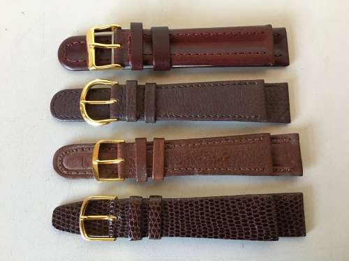 20mm geniune leather straps - 8 two piece straps