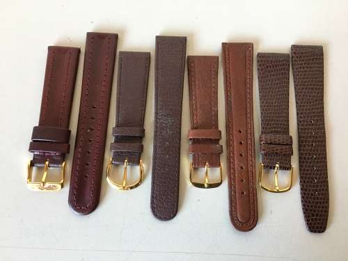 20mm geniune leather straps - 8 two piece straps