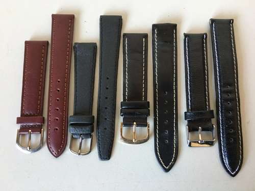 18mm geniune leather straps - 8 two piece straps