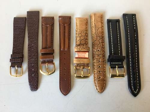 18mm geniune leather straps - 8 two piece straps