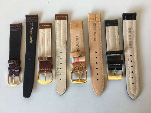18mm geniune leather straps - 8 two piece straps