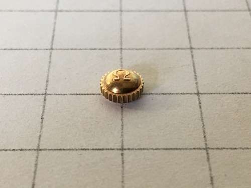 5.5mm Omega gold plated crown
