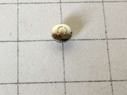 4.6mm Omega stainless steel crown