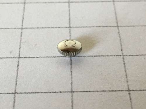 4.6mm Omega stainless steel crown
