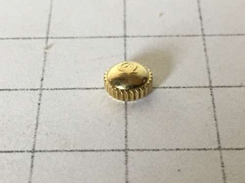 5.5mm Omega gold plated crown - Mercedes
