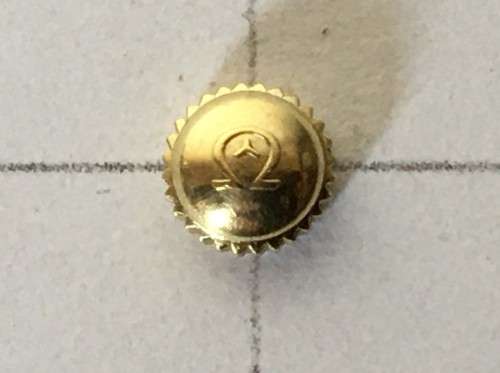 5.5mm Omega gold plated crown - Mercedes