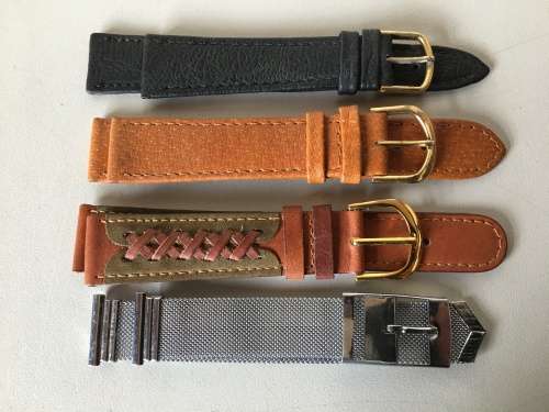 18mm geniune leather straps - 8 two piece straps