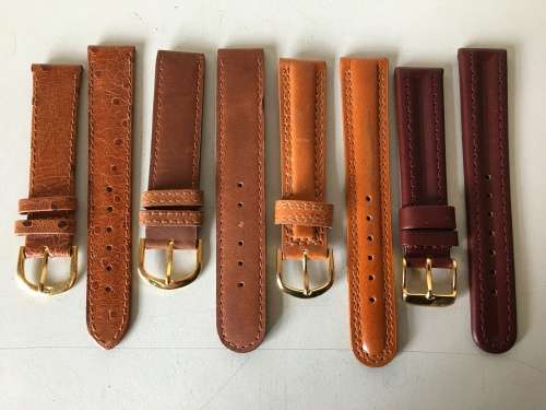 18mm geniune leather straps - 8 two piece straps